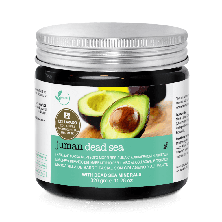Juman Pores Care And Anti- Aging Collagen & Avocado Facial Mud Mask With Dead Sea Minerals 320 gm - Mrayti Store