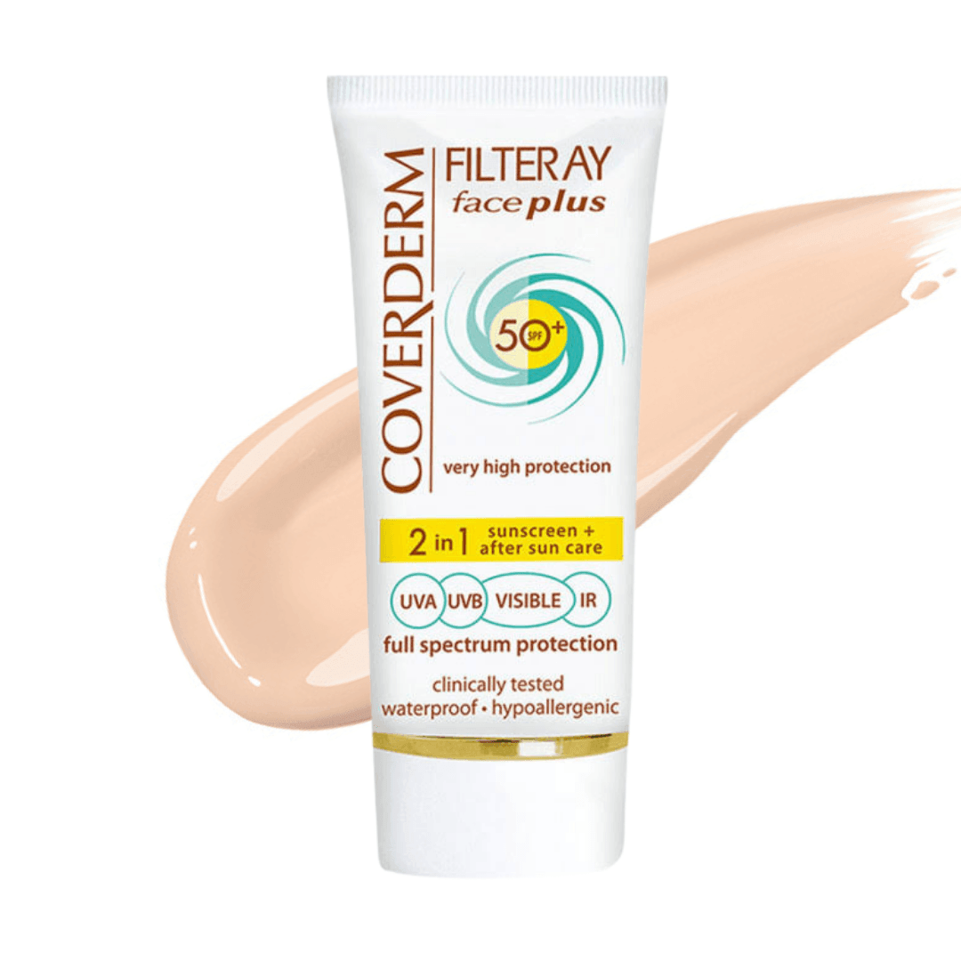 Coverderm Filteray Face Plus Dry Sensitive SPF 50+ 50 ml Tinted - Mrayti Store