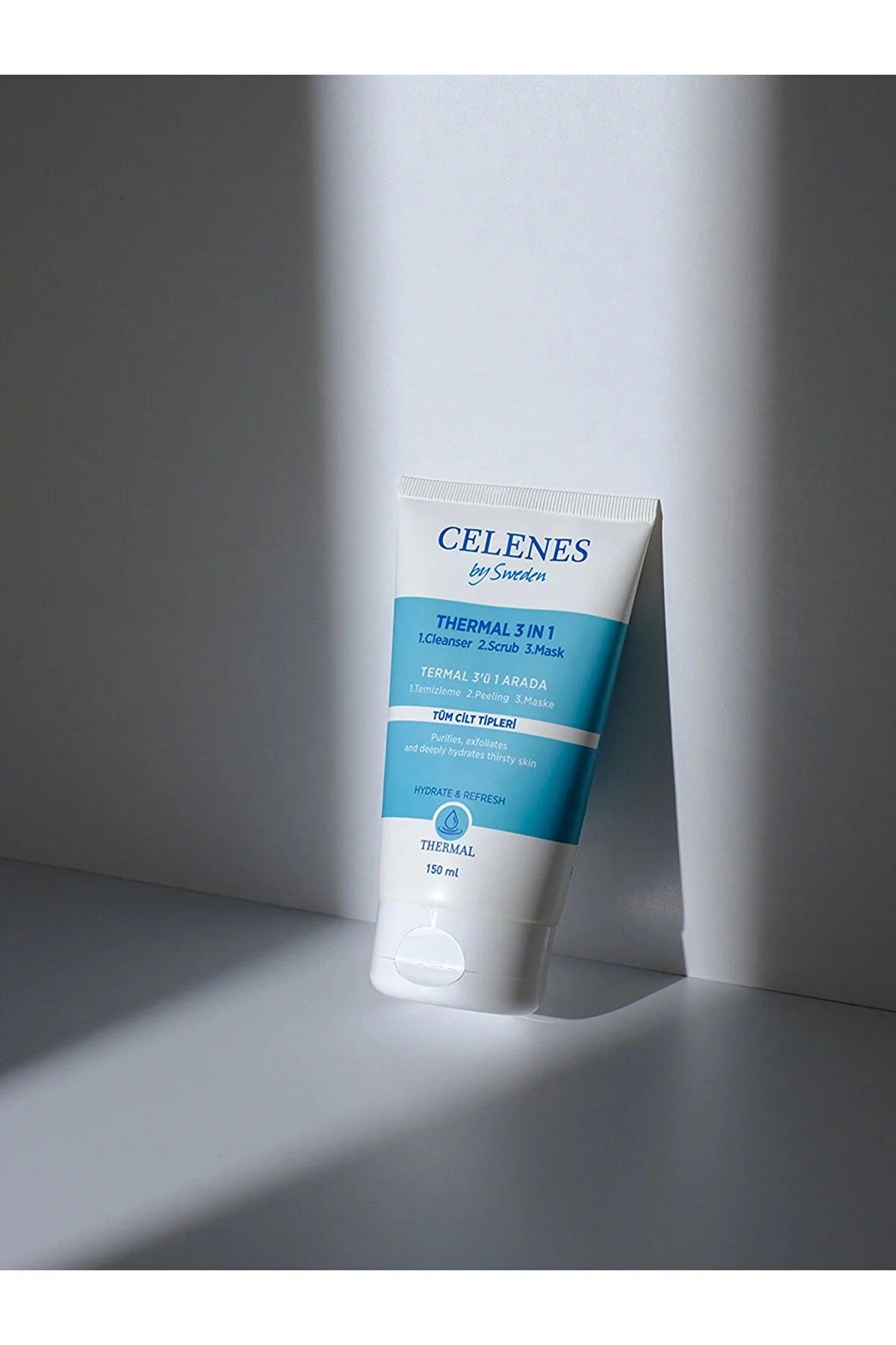 Celenes Thermal 3 in 1 Cleanse, Peeler, and mask 150 ml - Mrayti Store