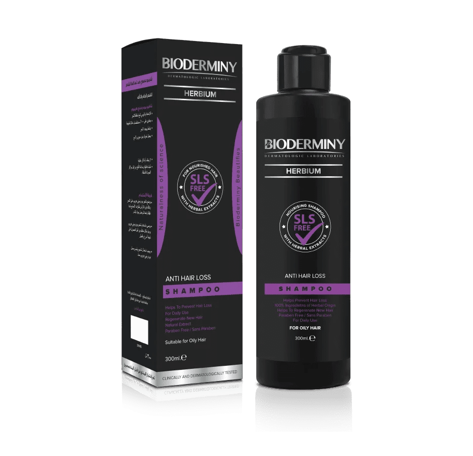 Bioderminy Herbium Anti-Hair Loss Shampoo For Oily Hair 300ml - Mrayti Store