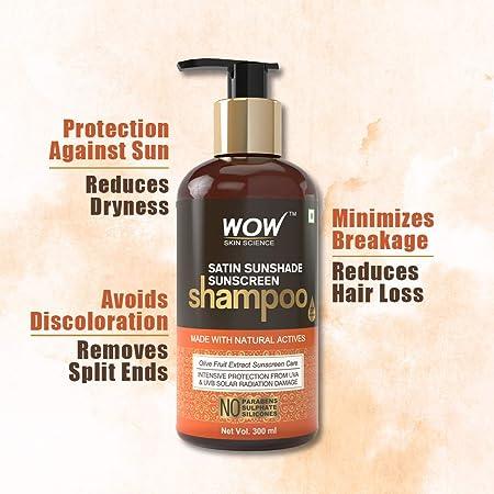 WOW Skin Science Satin Sunshade Sunscreen Shampoo 300 ml - Mrayti Store