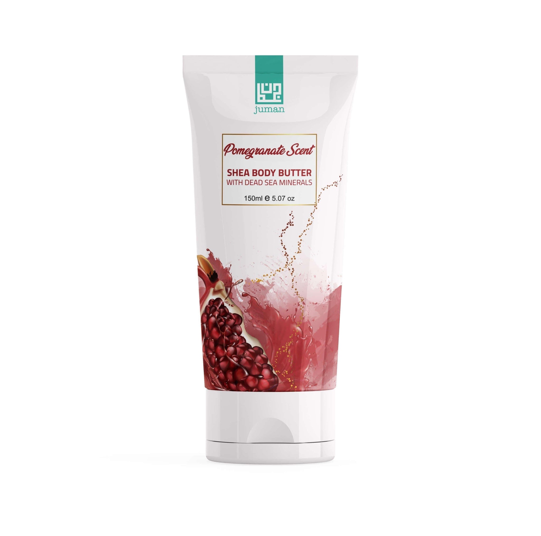 Juman Moisturizer Shea Body Butter–Pomegranate Scent– With Dead Sea Minerals 150 ml - Mrayti Store