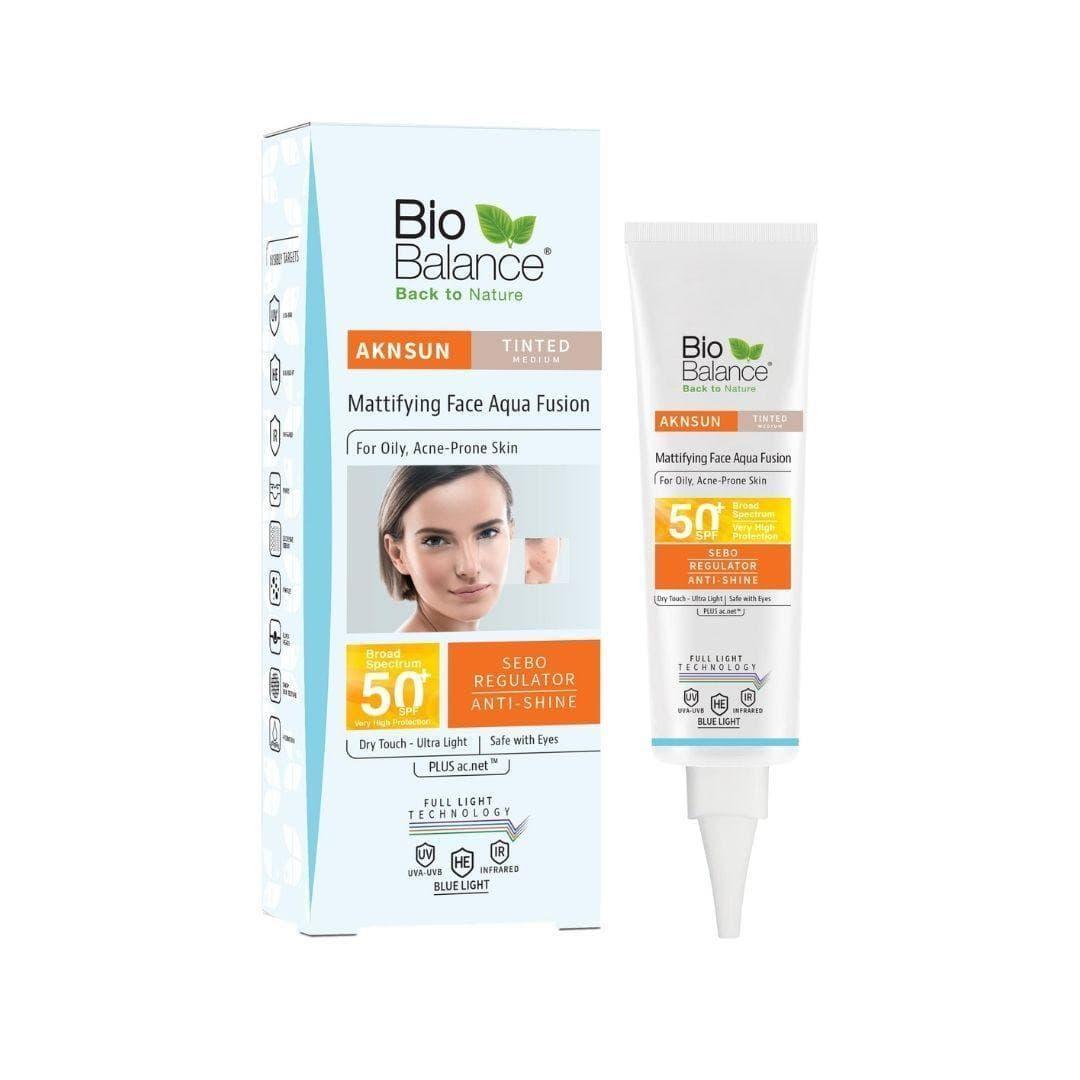 Bio Balance AKNSUN for Oily Skin Sunblock (TINTED SPF50+) 40 ml - Mrayti Store