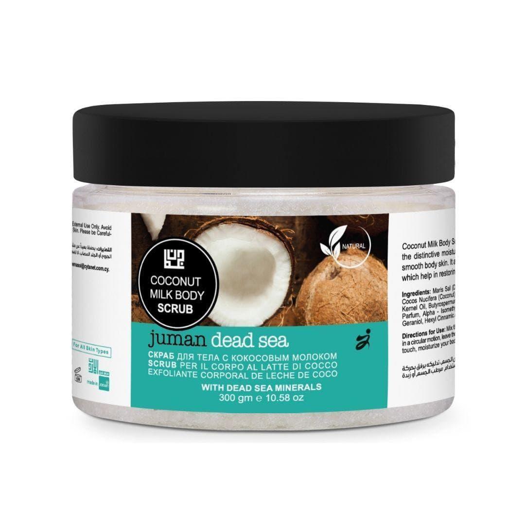 Juman Coconut Milk Body Scrub With Dead Sea Minerals 300 gm - Mrayti Store