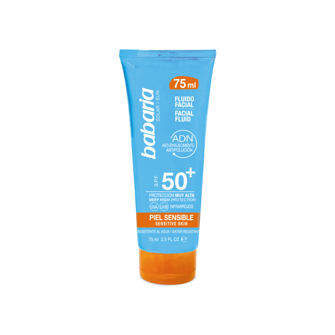 Babaria SPF 50+ Sensitive Skin Facial Fluid 75 ml - Mrayti Store