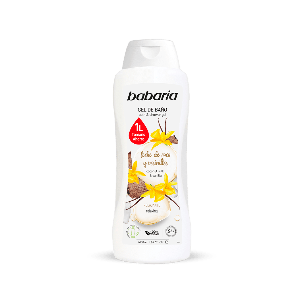 Babaria Coconut Milk & Vanilla Bath & Shower Gel 1000 ml - Mrayti Store