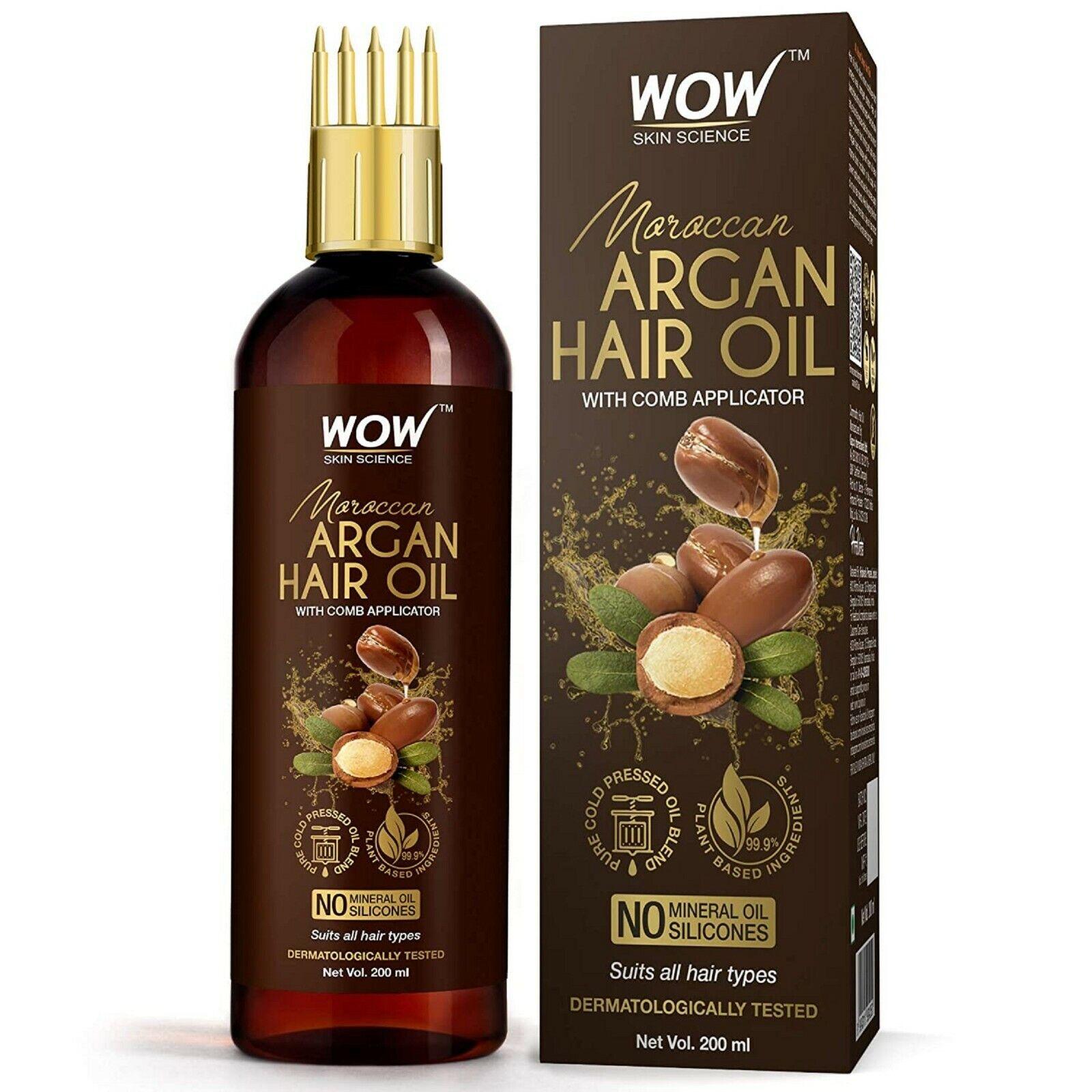Wow Skin Science Argan Hair Oil with Comb 200 ml - Mrayti Store